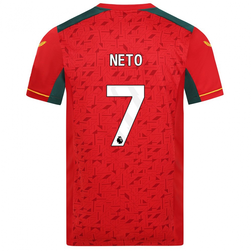 Enfant Maillot Pedro Neto #7 Rouge Tenues Extérieur 2023/24 T-Shirt Belgique