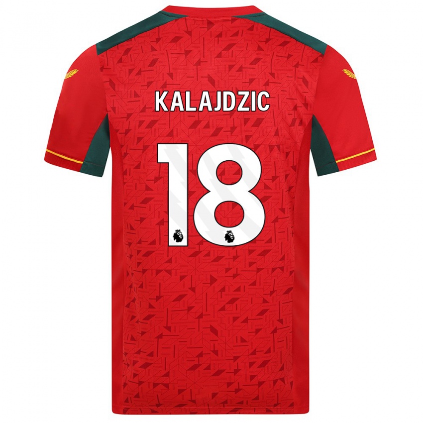 Enfant Maillot Sasa Kalajdzic #18 Rouge Tenues Extérieur 2023/24 T-Shirt Belgique