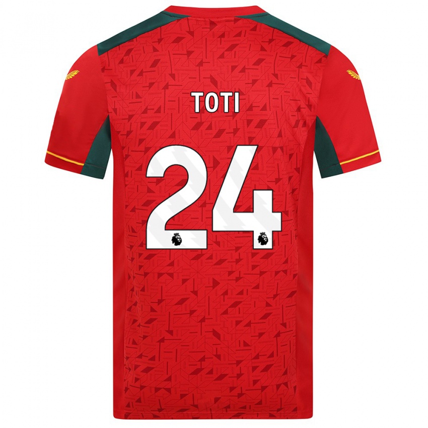 Enfant Maillot Toti #24 Rouge Tenues Extérieur 2023/24 T-Shirt Belgique