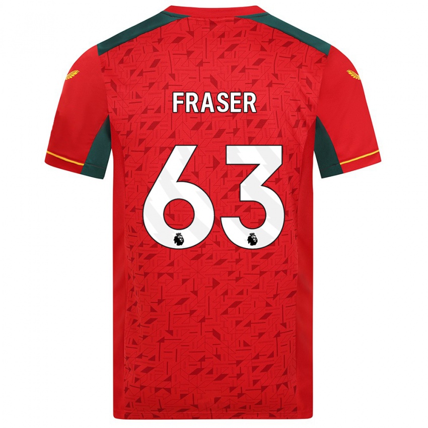 Enfant Maillot Nathan Fraser #63 Rouge Tenues Extérieur 2023/24 T-Shirt Belgique