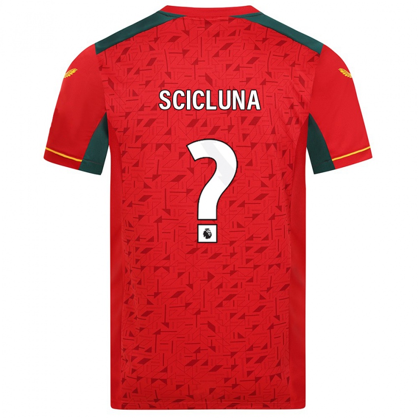 Enfant Maillot Lucas Scicluna #0 Rouge Tenues Extérieur 2023/24 T-Shirt Belgique