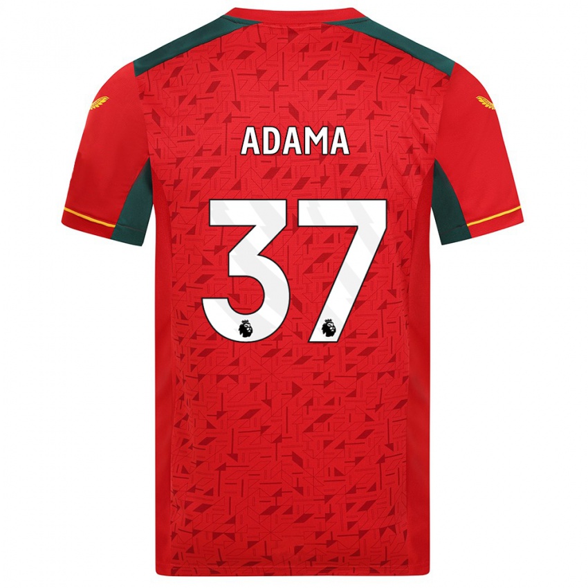 Kinder Adama Traore #37 Rot Auswärtstrikot Trikot 2023/24 T-Shirt Belgien