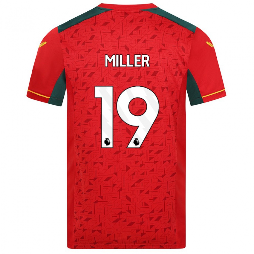Kinderen Ali Miller #19 Rood Uitshirt Uittenue 2023/24 T-Shirt België