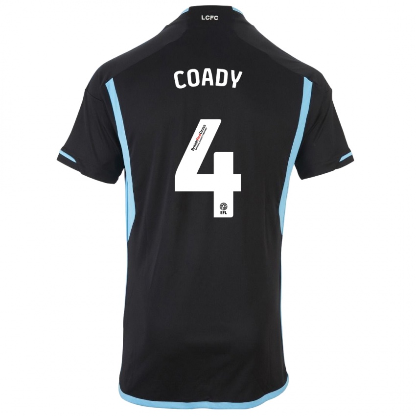 Kinderen Conor Coady #4 Zwart Uitshirt Uittenue 2023/24 T-Shirt België