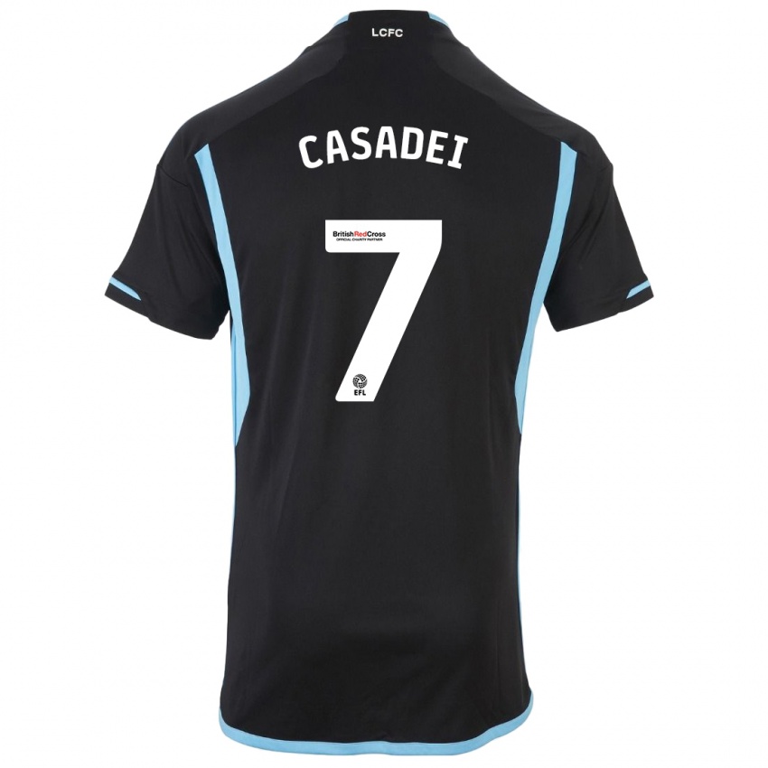 Kinder Cesare Casadei #7 Schwarz Auswärtstrikot Trikot 2023/24 T-Shirt Belgien