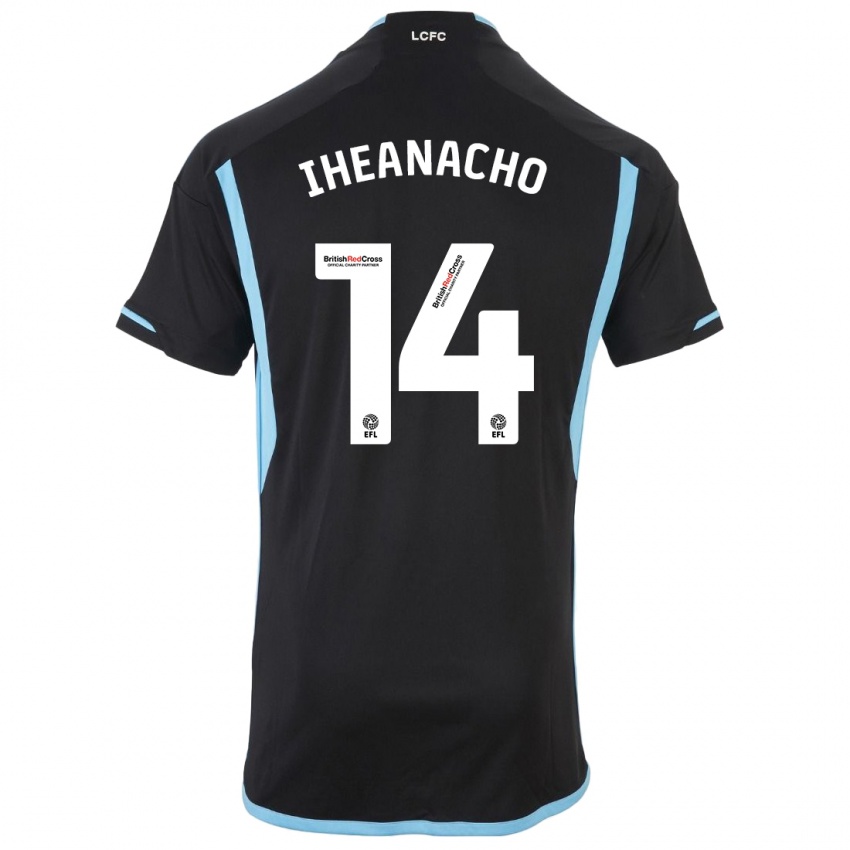 Kinder Kelechi Iheanacho #14 Schwarz Auswärtstrikot Trikot 2023/24 T-Shirt Belgien