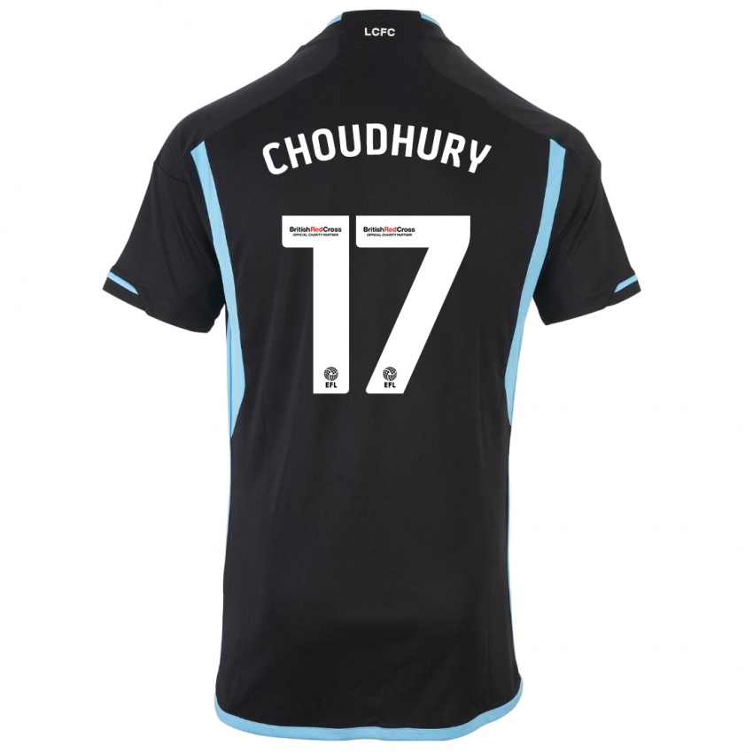 Kinder Hamza Choudhury #17 Schwarz Auswärtstrikot Trikot 2023/24 T-Shirt Belgien