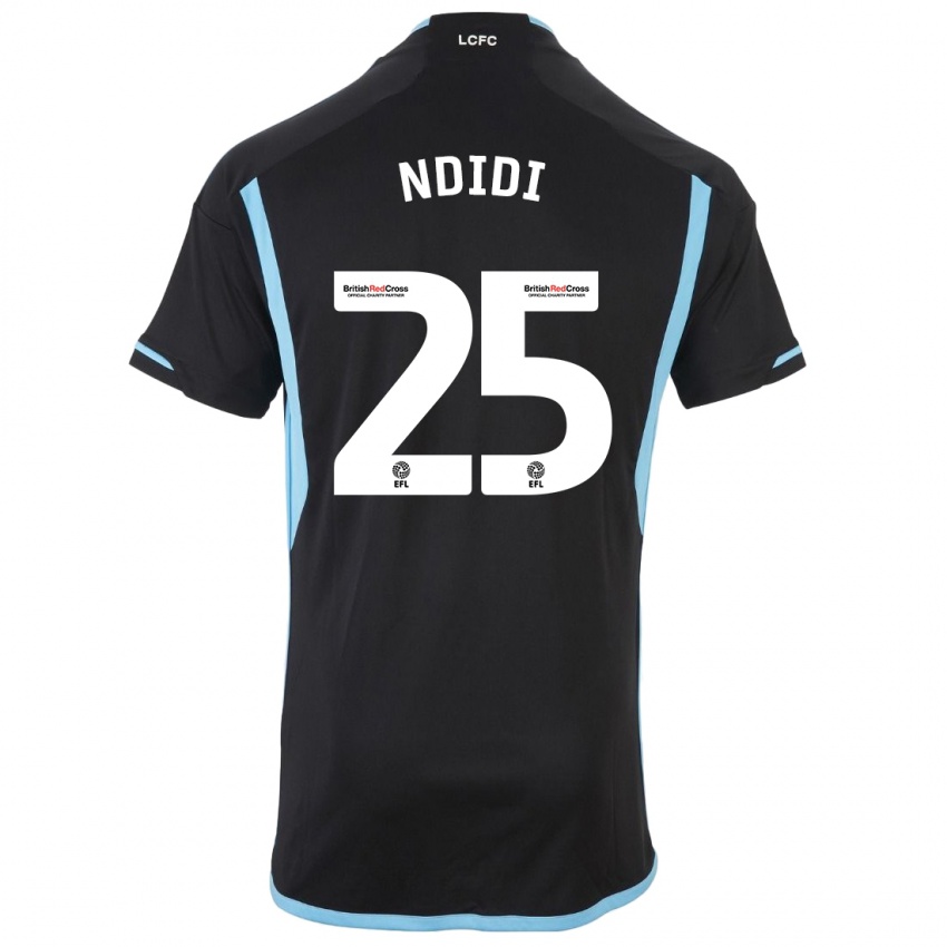 Kinder Wilfred Ndidi #25 Schwarz Auswärtstrikot Trikot 2023/24 T-Shirt Belgien
