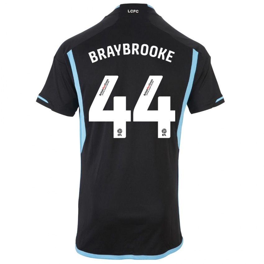 Kinder Sammy Braybrooke #44 Schwarz Auswärtstrikot Trikot 2023/24 T-Shirt Belgien