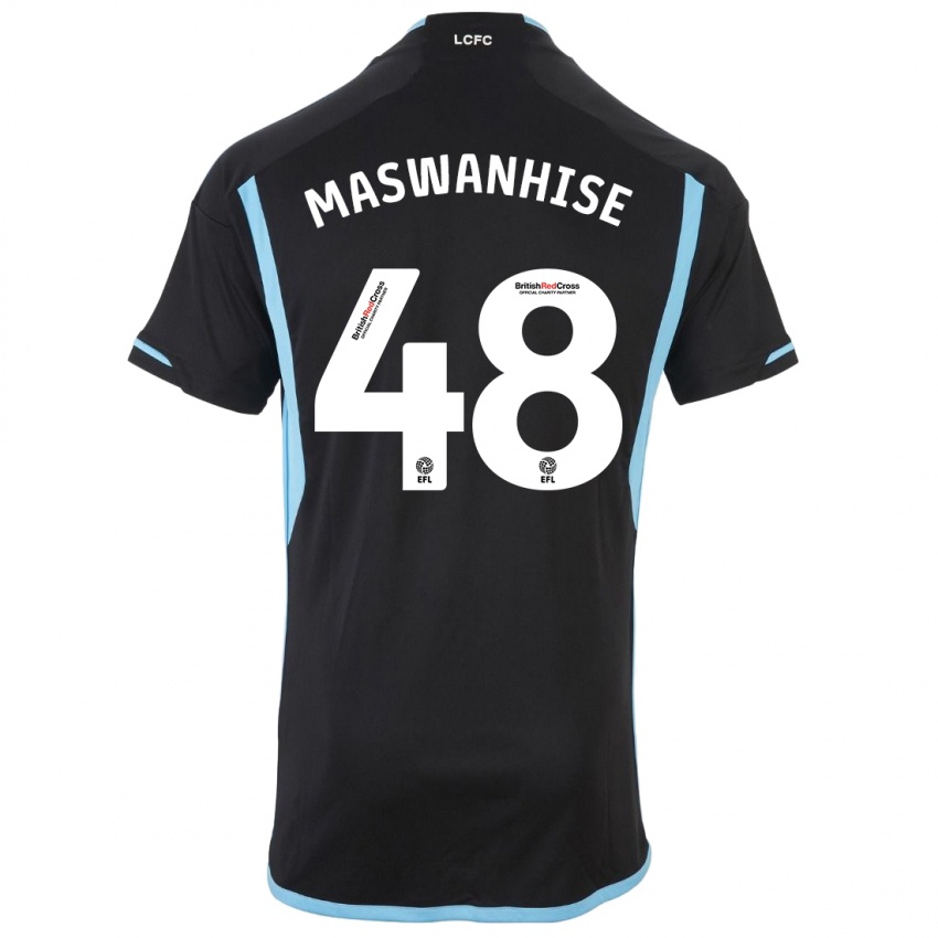Kinder Tawanda Maswanhise #48 Schwarz Auswärtstrikot Trikot 2023/24 T-Shirt Belgien