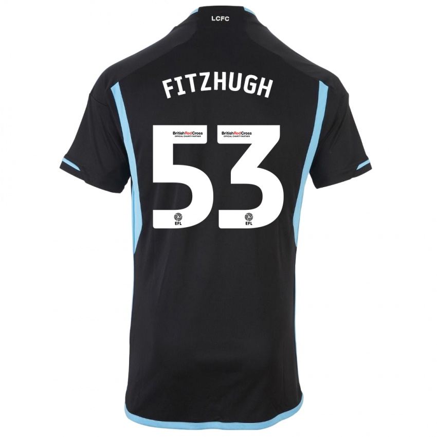 Kinderen Ethan Fitzhugh #53 Zwart Uitshirt Uittenue 2023/24 T-Shirt België