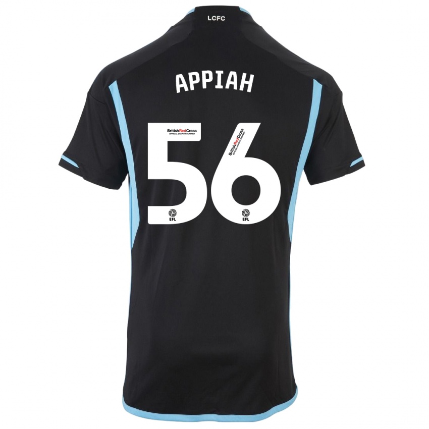 Kinder Paul Appiah #56 Schwarz Auswärtstrikot Trikot 2023/24 T-Shirt Belgien