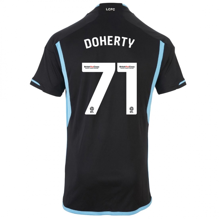 Kinder Arlo Doherty #71 Schwarz Auswärtstrikot Trikot 2023/24 T-Shirt Belgien