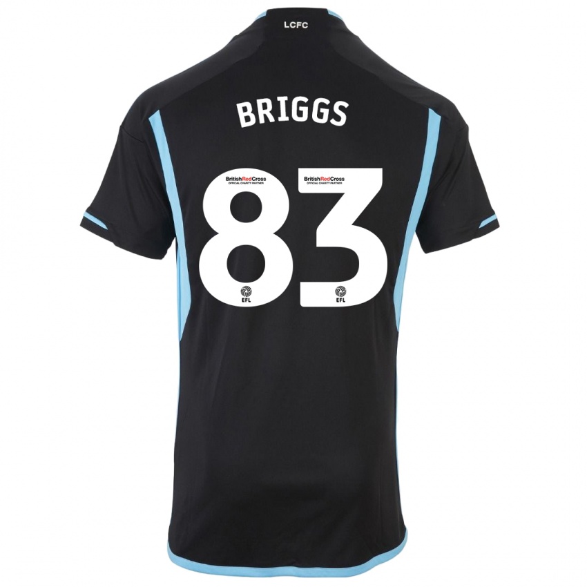 Kinder Logan Briggs #83 Schwarz Auswärtstrikot Trikot 2023/24 T-Shirt Belgien