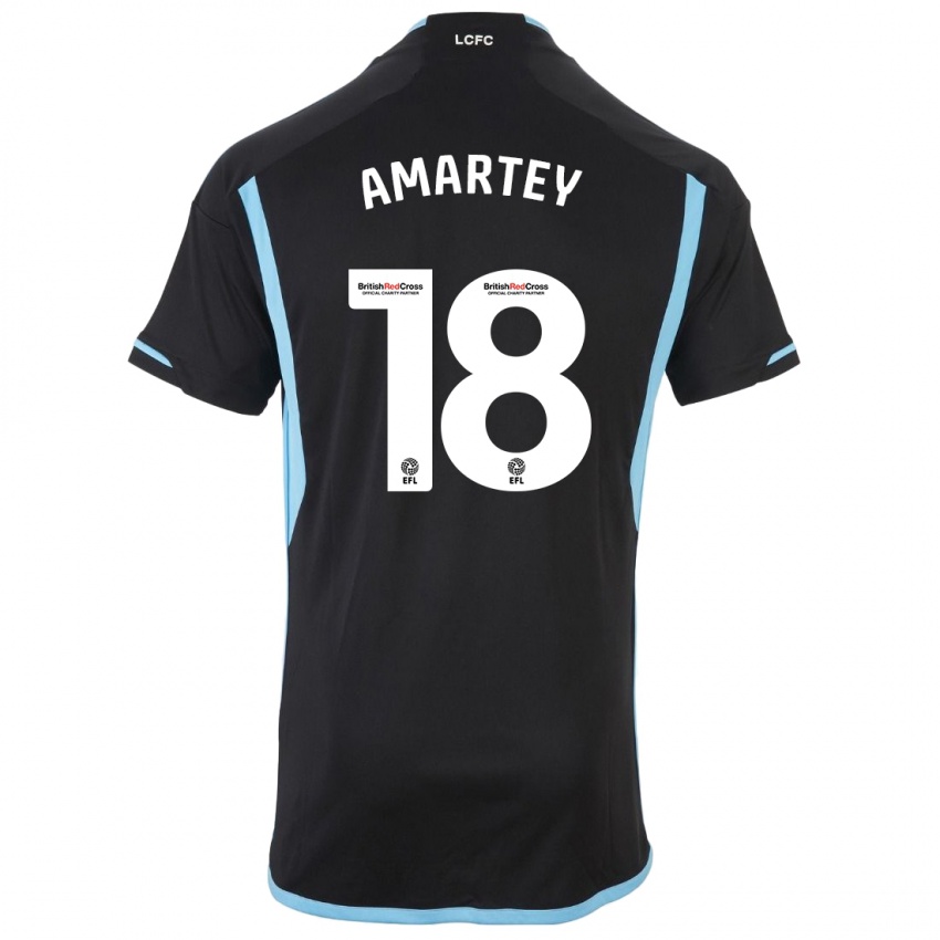 Kinder Daniel Amartey #18 Schwarz Auswärtstrikot Trikot 2023/24 T-Shirt Belgien
