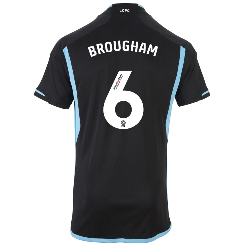 Kinder Georgia Brougham #6 Schwarz Auswärtstrikot Trikot 2023/24 T-Shirt Belgien