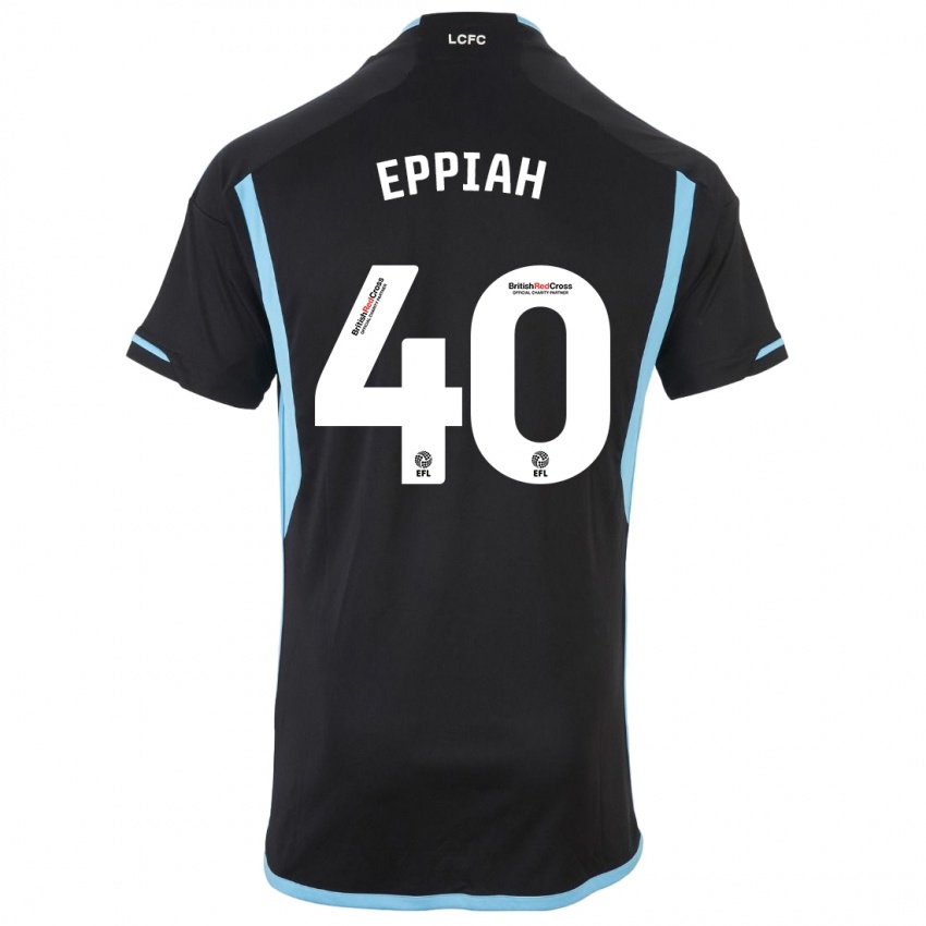 Kinder Josh Eppiah #40 Schwarz Auswärtstrikot Trikot 2023/24 T-Shirt Belgien