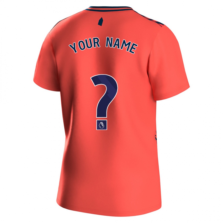 Kinder Ihren Namen #0 Koralle Auswärtstrikot Trikot 2023/24 T-Shirt Belgien