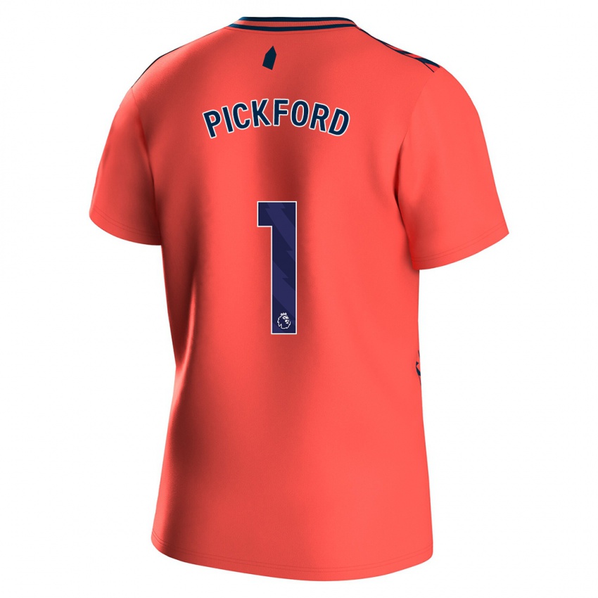 Kinder Pickford #1 Koralle Auswärtstrikot Trikot 2023/24 T-Shirt Belgien