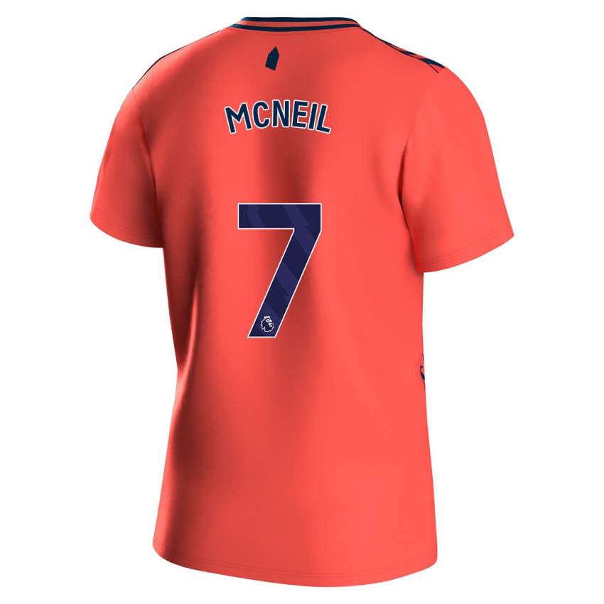Kinder Dwight Mcneil #7 Koralle Auswärtstrikot Trikot 2023/24 T-Shirt Belgien