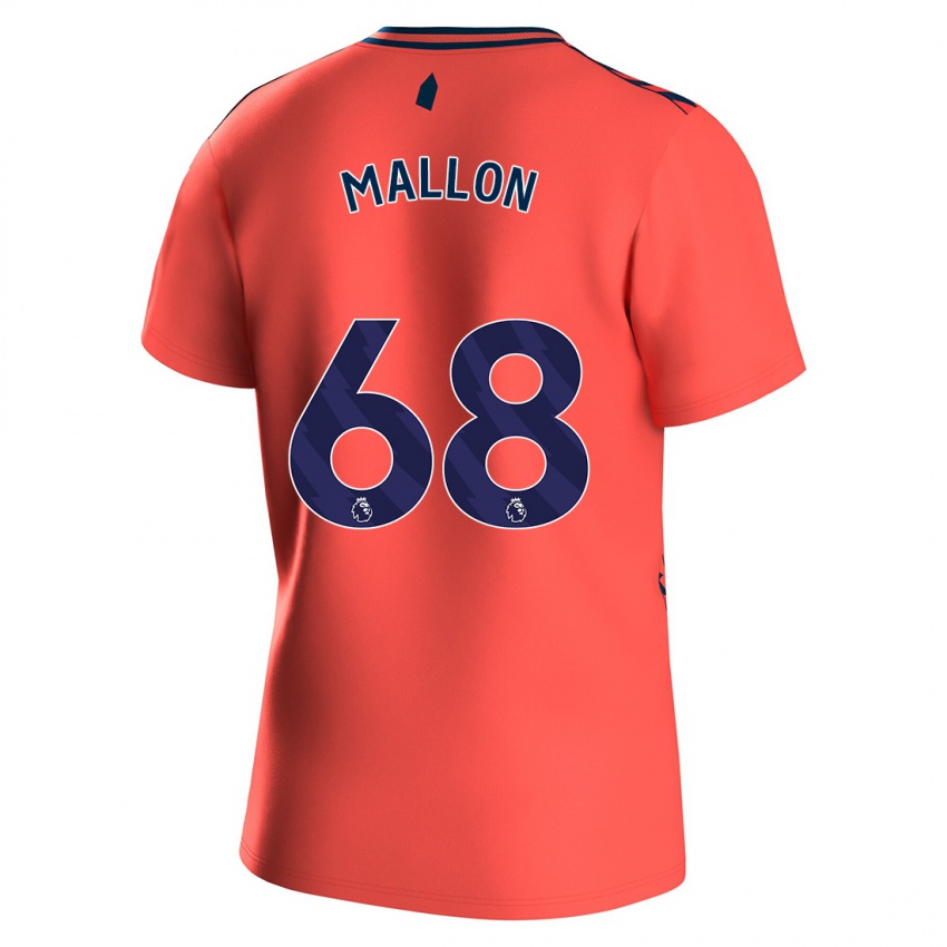 Kinder Mathew Mallon #68 Koralle Auswärtstrikot Trikot 2023/24 T-Shirt Belgien