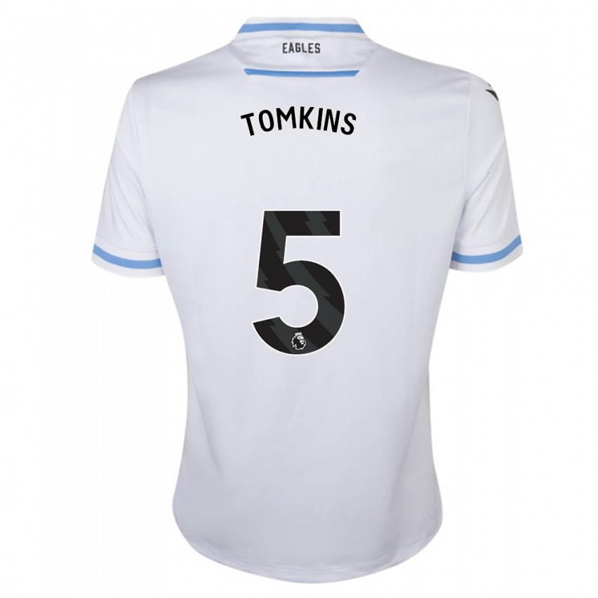 Enfant Maillot James Tomkins #5 Blanc Tenues Extérieur 2023/24 T-Shirt Belgique