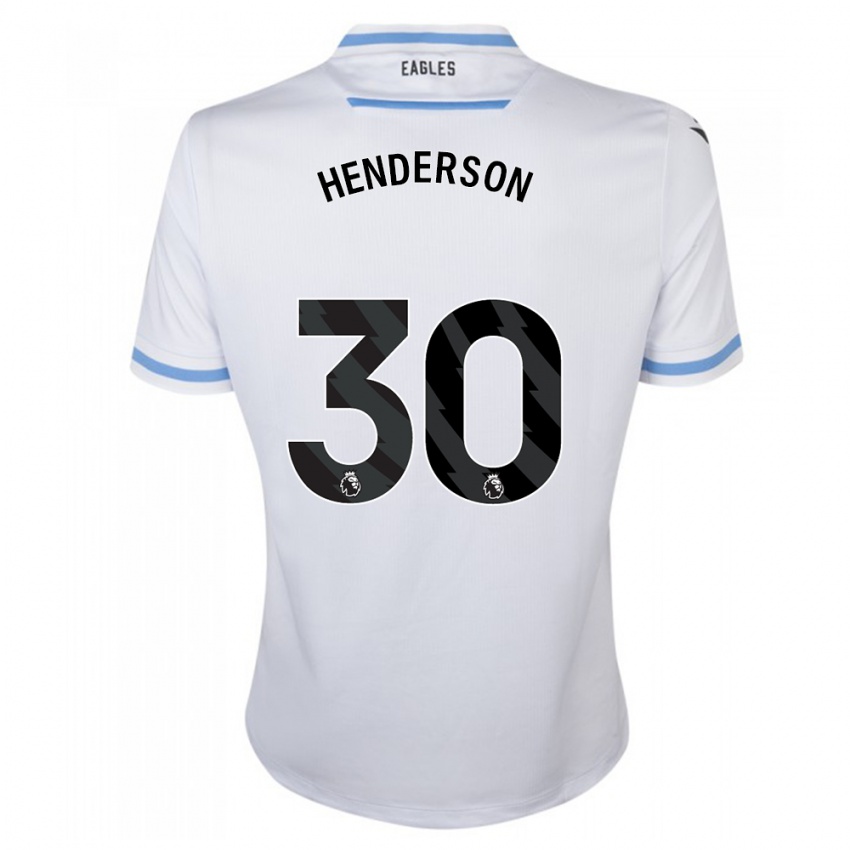 Enfant Maillot Dean Henderson #30 Blanc Tenues Extérieur 2023/24 T-Shirt Belgique