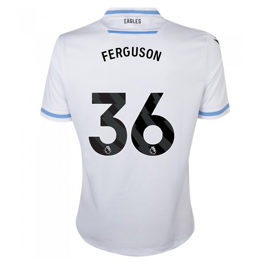 Enfant Maillot Nathan Ferguson #36 Blanc Tenues Extérieur 2023/24 T-Shirt Belgique