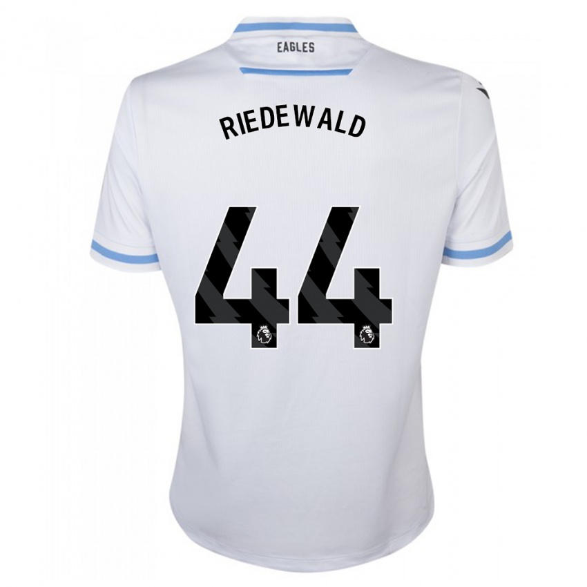 Enfant Maillot Jairo Riedewald #44 Blanc Tenues Extérieur 2023/24 T-Shirt Belgique