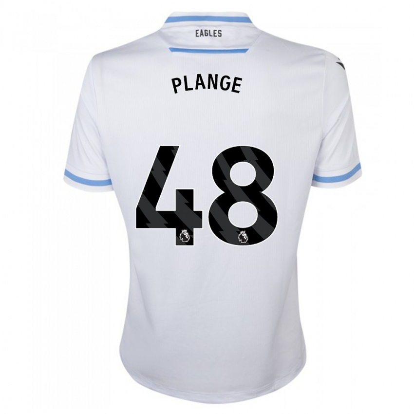 Kinder Luke Plange #48 Weiß Auswärtstrikot Trikot 2023/24 T-Shirt Belgien