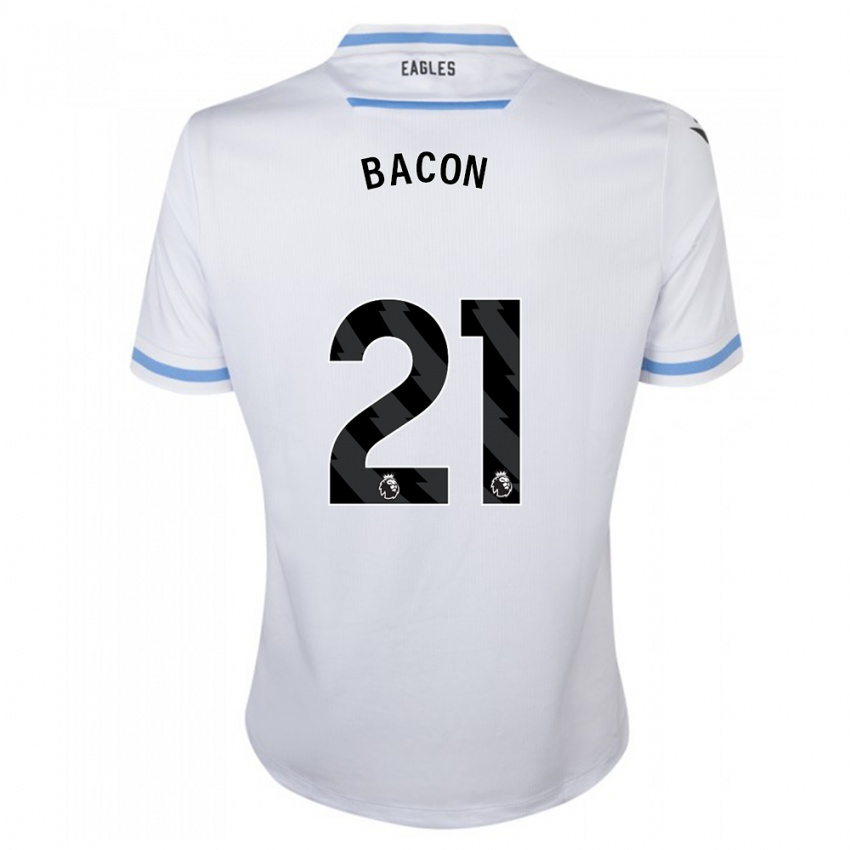 Enfant Maillot Skye Bacon #21 Blanc Tenues Extérieur 2023/24 T-Shirt Belgique