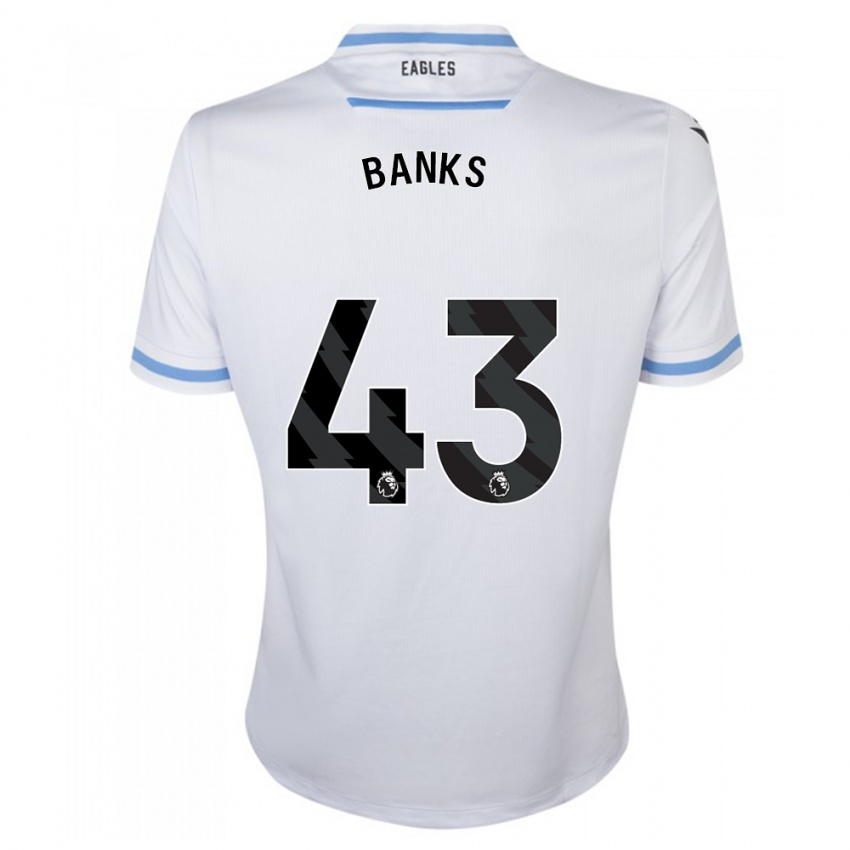 Enfant Maillot Scott Banks #43 Blanc Tenues Extérieur 2023/24 T-Shirt Belgique