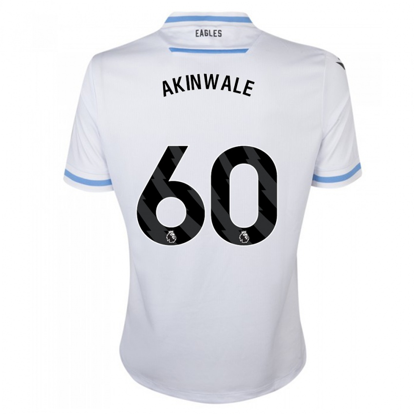 Enfant Maillot Victor Akinwale #60 Blanc Tenues Extérieur 2023/24 T-Shirt Belgique