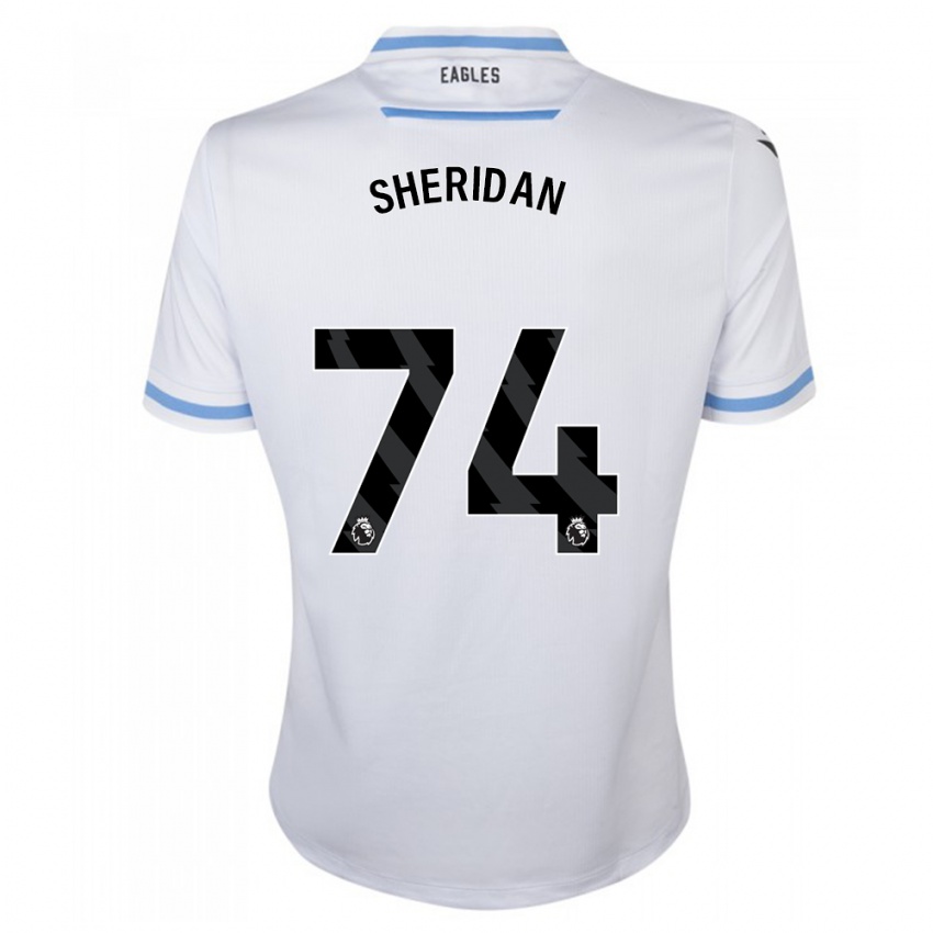 Enfant Maillot Joe Sheridan #74 Blanc Tenues Extérieur 2023/24 T-Shirt Belgique