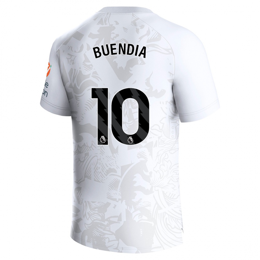 Kinderen Emiliano Buendía #10 Wit Uitshirt Uittenue 2023/24 T-Shirt België