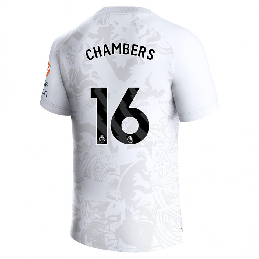 Kinder Calum Chambers #16 Weiß Auswärtstrikot Trikot 2023/24 T-Shirt Belgien