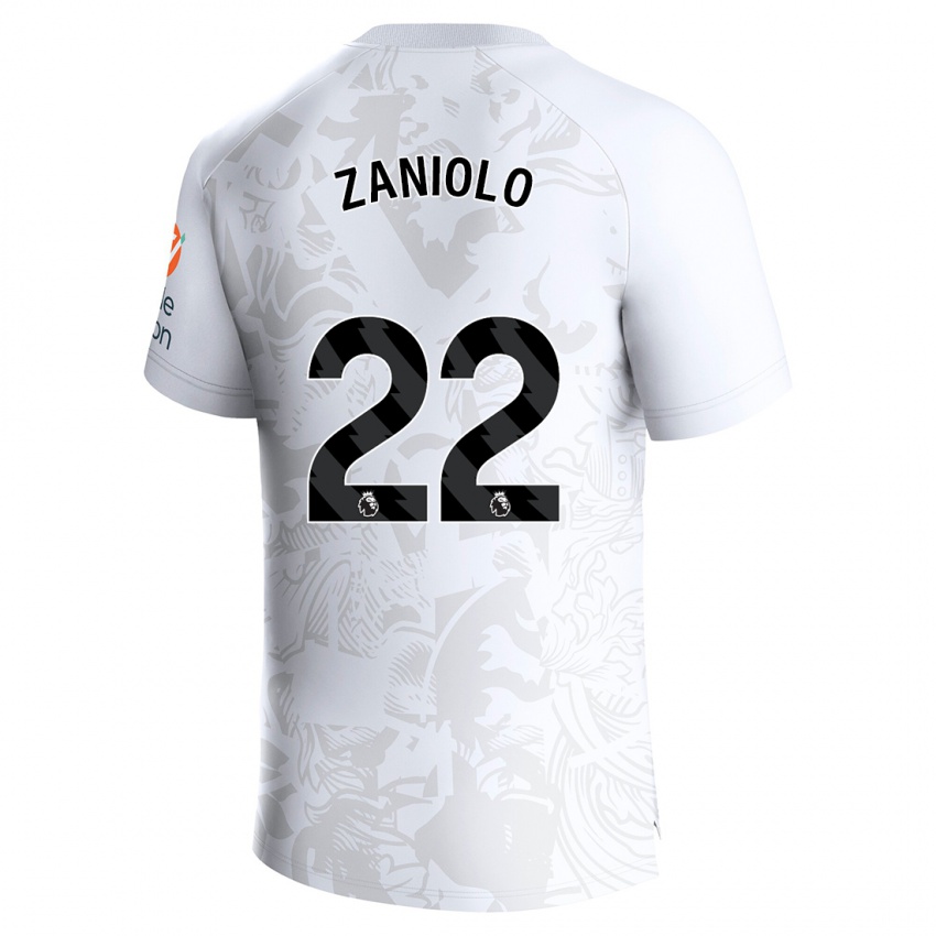 Kinderen Nicolo Zaniolo #22 Wit Uitshirt Uittenue 2023/24 T-Shirt België