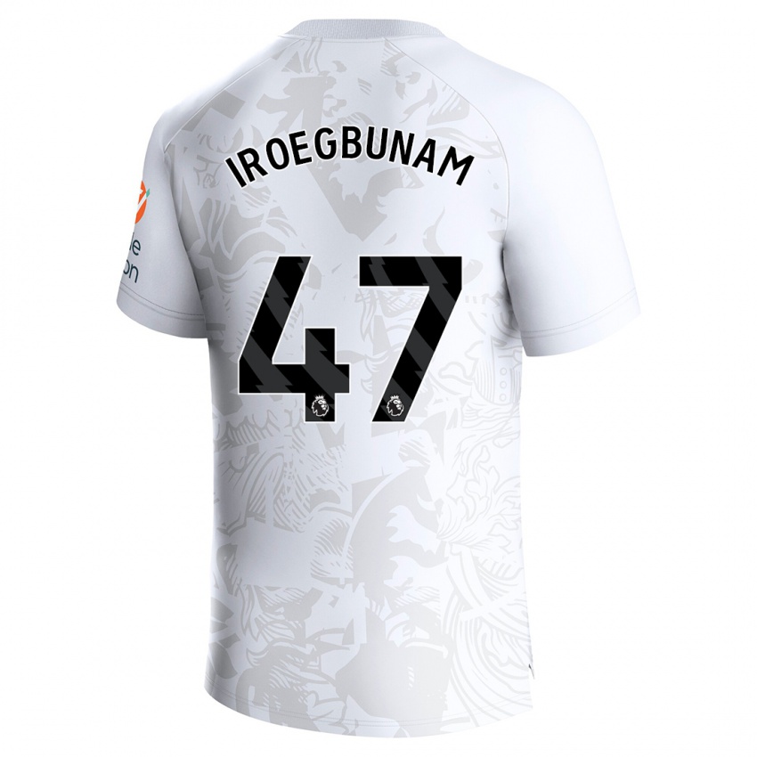 Kinder Tim Iroegbunam #47 Weiß Auswärtstrikot Trikot 2023/24 T-Shirt Belgien