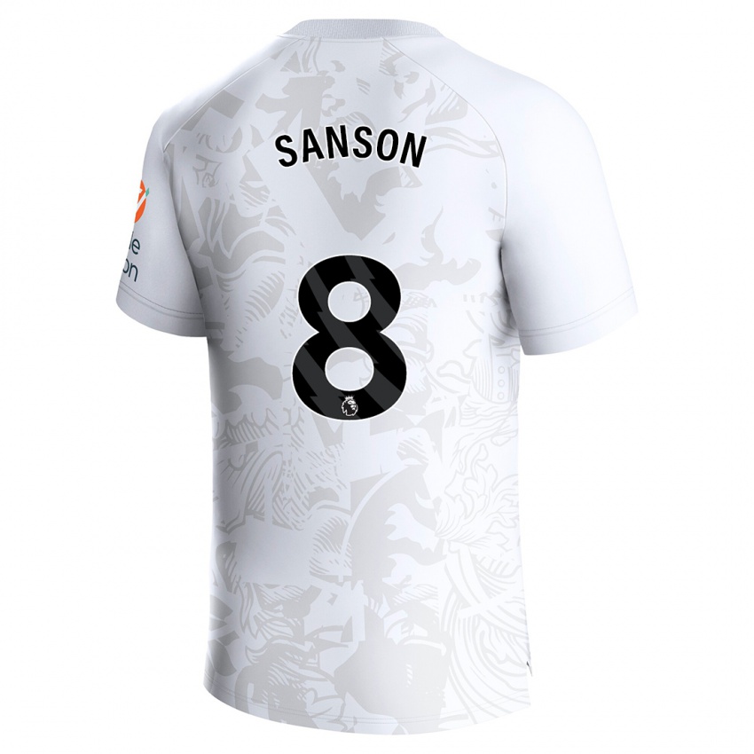 Kinderen Morgan Sanson #8 Wit Uitshirt Uittenue 2023/24 T-Shirt België