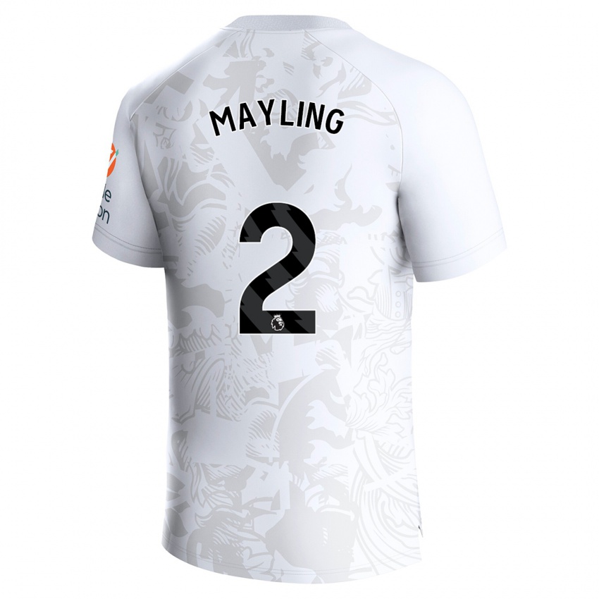 Kinder Sarah Mayling #2 Weiß Auswärtstrikot Trikot 2023/24 T-Shirt Belgien