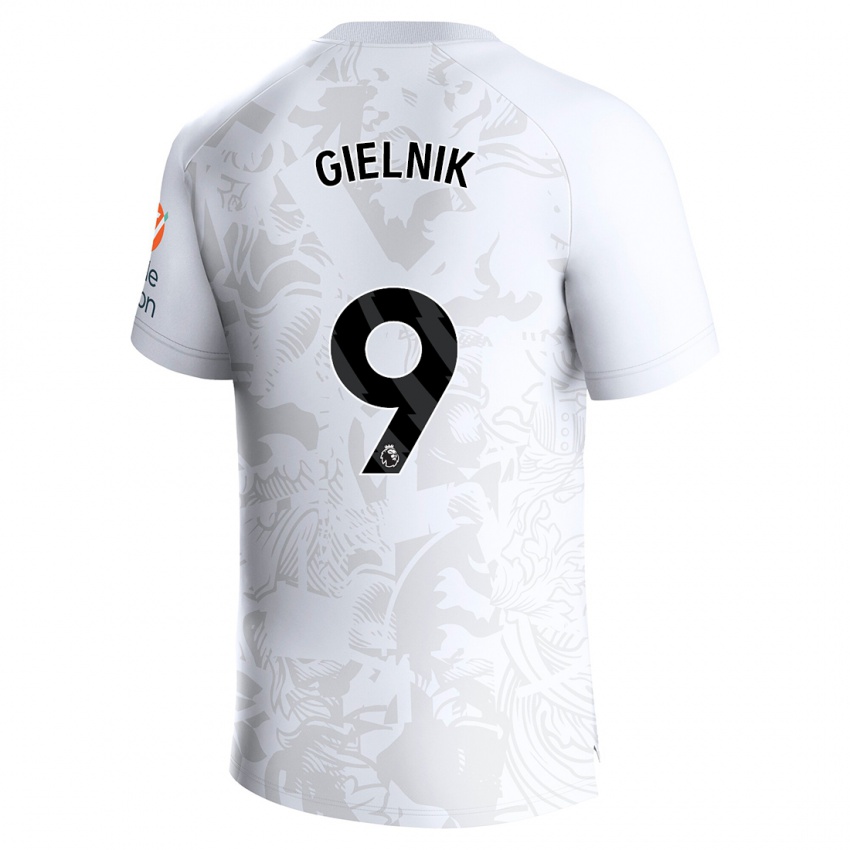Kinder Emily Gielnik #9 Weiß Auswärtstrikot Trikot 2023/24 T-Shirt Belgien