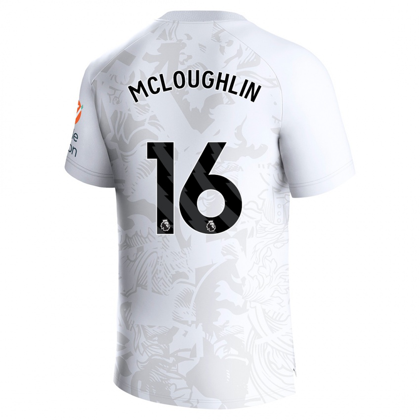 Kinder Olivia Mcloughlin #16 Weiß Auswärtstrikot Trikot 2023/24 T-Shirt Belgien