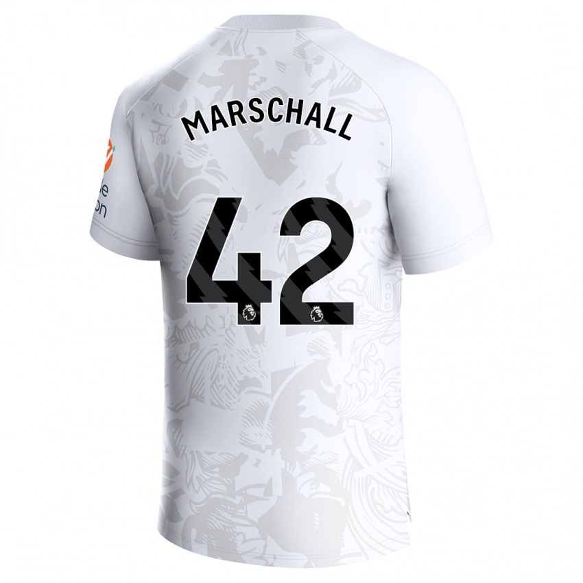 Kinder Filip Marschall #42 Weiß Auswärtstrikot Trikot 2023/24 T-Shirt Belgien
