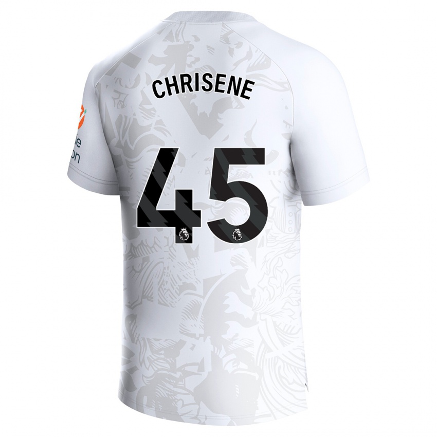 Kinder Ben Chrisene #45 Weiß Auswärtstrikot Trikot 2023/24 T-Shirt Belgien