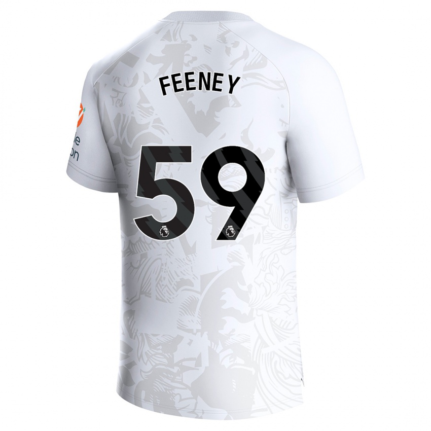 Kinder Josh Feeney #59 Weiß Auswärtstrikot Trikot 2023/24 T-Shirt Belgien