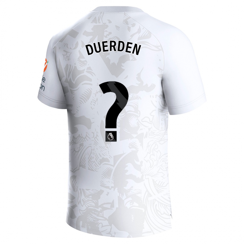 Kinder Archie Duerden #0 Weiß Auswärtstrikot Trikot 2023/24 T-Shirt Belgien
