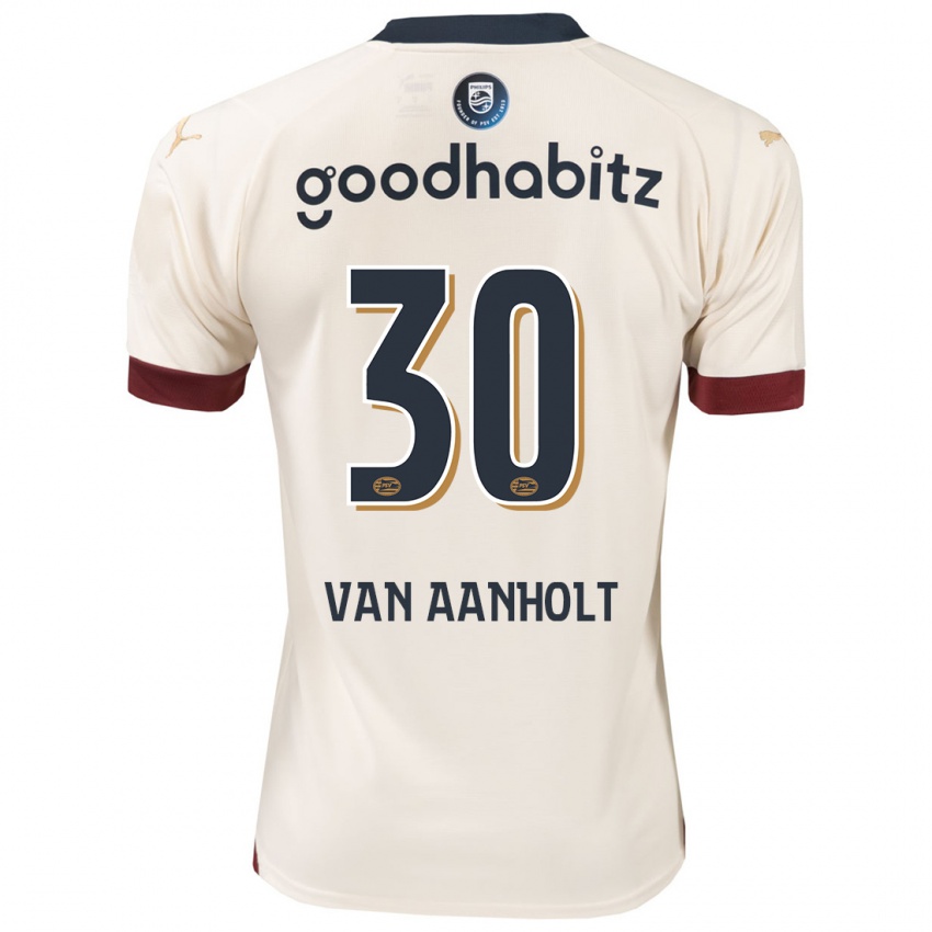 Kinder Patrick Van Aanholt #30 Cremefarben Auswärtstrikot Trikot 2023/24 T-Shirt Belgien