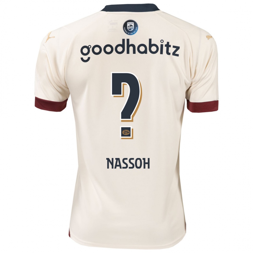Kinder Mohamed Nassoh #0 Cremefarben Auswärtstrikot Trikot 2023/24 T-Shirt Belgien
