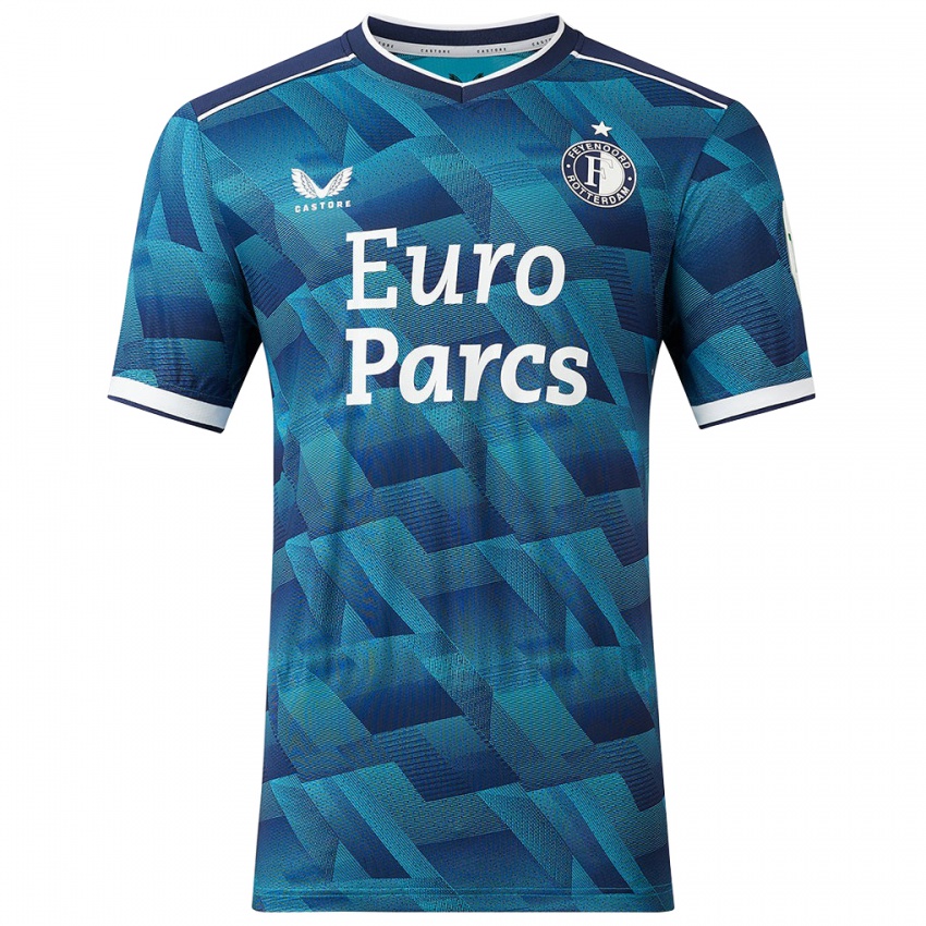 Enfant Maillot Votre Nom #0 Bleu Tenues Extérieur 2023/24 T-Shirt Belgique