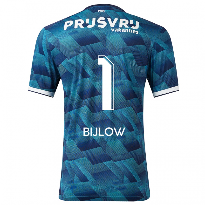 Kinder Justin Bijlow #1 Blau Auswärtstrikot Trikot 2023/24 T-Shirt Belgien